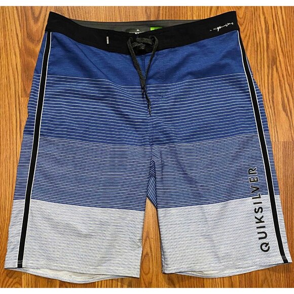 Quiksilver Other - Quiksilver High Line Surf Board Shorts Mens 30 Stripe Colorblock Swim Trunks